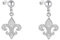 TALISMAN JEWELRY Ohrringe Blume de Lys aus Silber und weißen Zirkonia silber, weiß