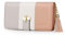 Pomelo Best Portefeuille Femme Cuir Porte Monnaie Porte-chéquiers Porte-Cartes pour 12 Cartes, Classique (Rayé, Café Léger)