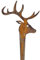 B2S BACK2SEASON Metall Stecker Hirsch mit Rost-Finish Rost Advent Weihnachten Rentier Gartenstecker Gartendekoration Edelrostdeko Beetstecker Tierfigur H=60 cm