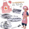 alles-meine.de GmbH 24 TLG. Backset/Kochset - Kinderküche - aus Metall - echte Blech/Backform + Küchenhelfer + Kinderschürze - Backofen - Torte Kuchen Springform Kuchenform T..