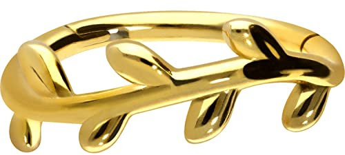 PIERCINGLINE Segmentring Clicker Chirurgenstahl RANKE Piercing Ohr Helix Conch Goldfarben 8 mm