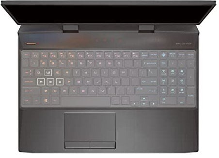 MiNGFi Silikon Tastatur Schutz Abdeckung für HP Omen 15.6 15-dc(2018) 15-dh(2019) - Transparent