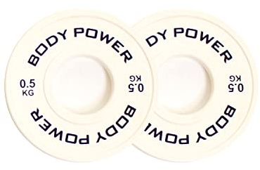 BODYPOWER 0.5Kg Coloured Fractional Olympic Disc (x2)