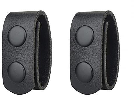 DONGKER Cinturón Keeper, doble broche de presión para cinturón de PU táctico para cinturones de seguridad de 2 a 2.5 pulgadas de ancho, accesorios de equipo militar de policía