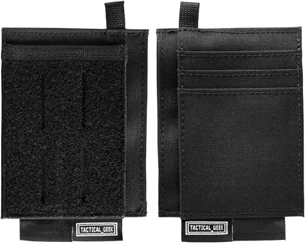 TACTICAL GEEK EXT5 Geldbörse Herren Klein Nylon Handflächengröße Pocket Organizer Dünne Geldbeutel Klein, 6 Karten-Fach, Ausweis-Fach, Scheinfach, Kleingeldfach, Schwarz