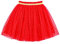 Kinder Mädchen Tuturock Prinzessinrock Minirock Tüllrock Ballett Tütü Rock mit Elastischer Bund Kurzer Rock Performance Kostüm Accessoire - Rot Herstellergr. 130