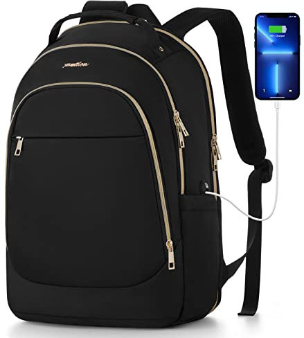 YAMTION Rucksack Laptop Damen,Schulrucksack Mädchen Teenager Schultasche Frauen für Schule Uni Reise Studium,für Erzieher Lehrer Business