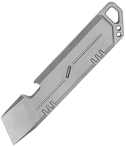 AXUYU Titanium EDC Pry Bar, Outdoor Multi-functional EDC Tools, Mini EDC Pry Bar Tool with Bottle Opener, Crowbar,and Keychain