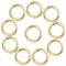 THETAG Runde Karabiner, 10 Stück, 25 mm, Gold, Zinklegierung, Triact Lock, für Outdooraktivitäten und DIY-Projekte