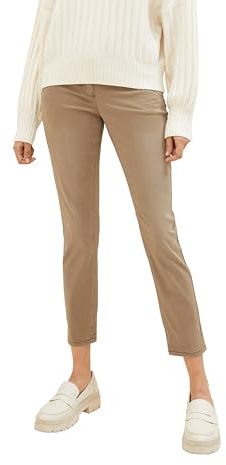 TOM TAILOR Damen Tapered Relaxed Hosemit Kordelzug , dark sepia, 34/28