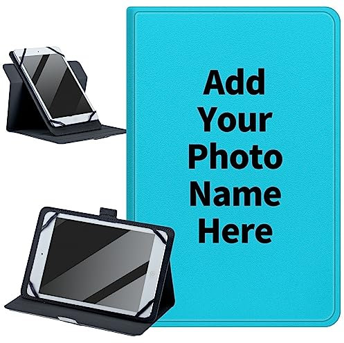 Funda universal personalizada con foto para tablet de 7 a 9 pulgadas, diseña tu propia funda giratoria de 360 grados con función atril ajustable para todo tipo de tabletas Android/iOS/Windows de 7 a 9