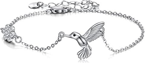 YAFEINI Kolibri Armband Sterling Silber Blume Schmuck Geschenke Für Frauen