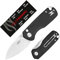 Firebird GANZO FH925-BK Taschen Klappmesser Knopfverschluss Klinge aus D2-Stahl Rutschfester G10 Griff mit Clip, Camping Outdoor Allzweckmesser (Schwarz)