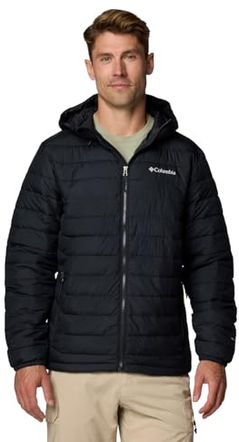 Columbia Men's Powder Lite II Hooded Jacket, Black, 1X Big