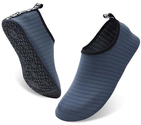 Milaloko Zapatos Acuáticos Surf Buceo Natación Zapatos Descalzos Secado rápido de Zapatos de Playa para Hombres y Mujeres, Gris, 40-41