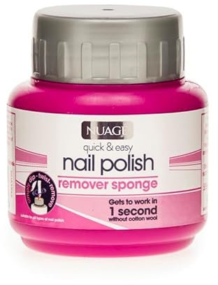Quick and Easy Nail Polish Removal ACETONE FREE (1 Nail Polish Removal Sponge)