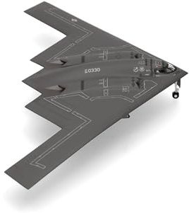 herpa modello di aereo U.S. Air Force Northrop Grumman B-2A Spirit in scala 1:200 - modello di aereo, pezzo da collezione, miniatura deco, statuetta senza supporto in metallo
