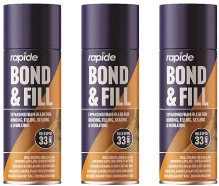 PEBBLE HUG Expanding Foam Filler Spray, quick-drying, Durable Construction, Ideal for Both Indoor and Outdoor Use, Fills the Gaps Around Pipes, Windows, 500ml, (3 Pcs)