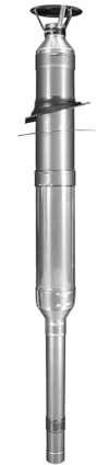SAUNAINTER ARK-115, Modulares Schornstein-Set, Edelstahl