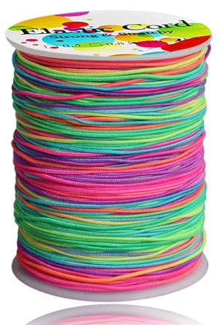 Ewparts Lot de 3 Rouleaux de Fil élastique de 1 mm (Le Rainbow 100m)
