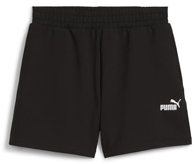 Puma Damen Gestrickte Shorts ESS Small No. 1 Logo 4” Lightweight High-Waist Shorts