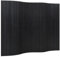 Wall Raumteiler Bambus Paravent Innen Wellenform Trennwand Sichtschutzwand Raumtrenner Wohnzimmer, Schwarz 165x250 cm Bambus