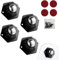 Vordpe 4 Stück Kugelrollen Schwerlast Möbelrollen Flach, Möbelrollen Klein, Möbelgleiter für Schwere Möbel, Universal 360 Moving Wheels, Rollen Zum Kleben (Schwarz)