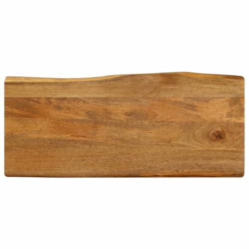vidaXL Tischplatte mit Baumkante 80x40x3,8 cm Massivholz Mango