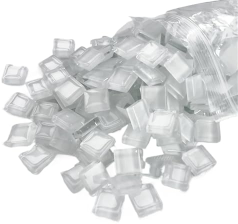 GCYEIDMA Mosaique Loisir Creatif Carreaux de mosaïque 1 * 1 cm carré Verre Transparent Cristal coloré Cube Artisanat Projet Enfants Bricolage création d'accessoires(White)