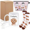 Nuenen 5 Pieces Cockapoo Dog Gifts Set Includes Ceramic Funny Coffee Mug Socks Keyring Makeup Bag Greeting Card with Box Gift for Cockapoo Dog Lover Mother Women Birthday Xmas Party