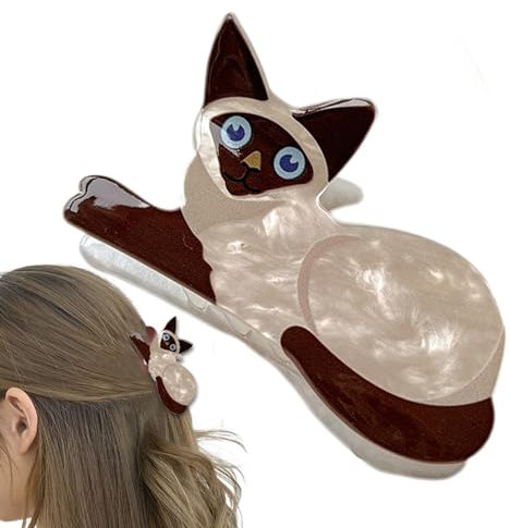 Goowafur Fermagli per capelli per gatti, Fermagli per capelli per gatti da donna | Clip per artigli di animali - Graziose forcine per capelli piccole per capelli corti e lunghi, adorabili pinze per