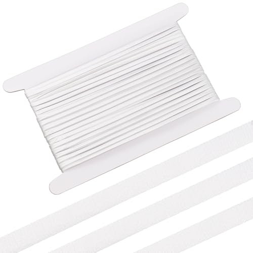 BENECREAT 10m White Satin Corset Strap, 5mm Wide Wedding Corset Satin Ribbon Zipper Replacement Corset Ribbon for Garment Accessories