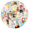 Alpaka Aufkleber Lama Stickers 50 Stück Skateboard Graffiti Aufkleber Motorräder Fahrrad Snowboard Gepäck Laptop Auto Koffer für Kinder und Jugendliche Wasserdichte Vinyl Aufkleber