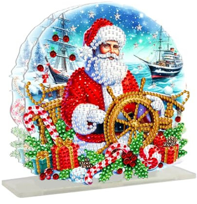LYEAA Double Sided Nutcracker Diamond Painting Napkin Holder for Festive Decor Paints