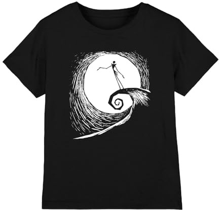 The Nightmare Before Christmas Boy's Jack Moon Silhouette Unisex Kids T Shirt