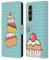 Head Case Designs Pila Cupcake di Felicita' Custodia Cover in Pelle a Portafoglio Compatibile con Sony Xperia 1 V 5G