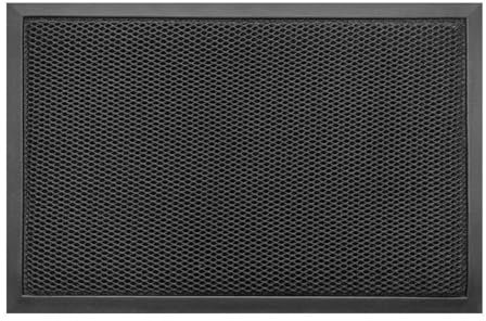 Nicoman 3D Mesh Door Mat, Heavy-Duty Dirt Trapper Floor Matt for Indoor/Outdoor, Entrance Patios Garden Garages, Low-Profile, Non-Slip, Machine Washable, Black 60x40cm (24x16inches)