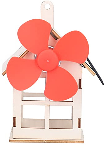 Naroote Wissenschaft Solar Power Windmühle Holz Haus DIY Spielzeug Verbessern Lernen Interesse Eltern-Kind-Interaktion für