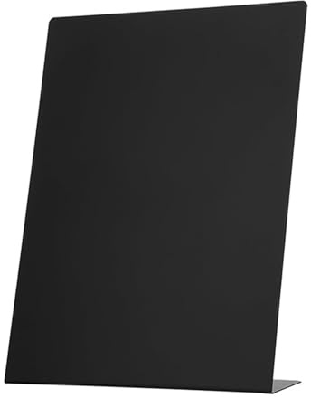 YUPEIUKLI L-förmige Metall-Memotafel mit Staffelei, magnetische Tischtafel, Kreidetafel für Hochzeiten, 22 x 6 x 28 cm