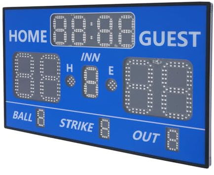 HOMEONENIC Tennis Punktezähler 58 * 2.45 * 35cm Sport Anzeigetafel mit Digitale LED-Anzeigetafel Fussball Portable Scoreboard 5 Einstellbare Helligkeitsstufen