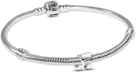 PANDORA Damenarmband Silber Starter-Set mit Mini Musiknote 21496 | Schmuck Bundle Armband mit Charm für Frauen 925 Sterlingsilber modisch & modern