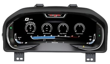 Tableau de bord numérique LCD de voiture 12,3 Compatible Pour Dodge Ram 2013-2018 Compteur de vitesse automatique Tableau de bord virtuel Cockpit