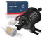 MOSTPLUS Universal Low Pressure - Gas Inline Metal Solid Petrol - 12V Heavy Duty Electric Fuel Pump w/Fuel Filter- Compatible for Motorcycle Carburetor ATV