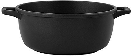 Home Granchef Casseruola Antiaderente con 2 Manici, Alluminio pressofuso, Nero, 22 cm