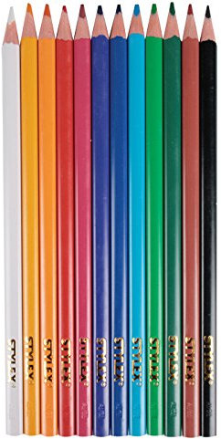 60 Dreikant Buntstifte / 12 Farben