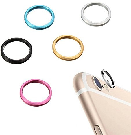 EsportsMJJ Hintere Kamera Glas Metall Objektiv Beschützer Hoop Ring Kreis Fall Decken Ring Für iPhone 6 S Plus 5.5 Zoll-Schwarz