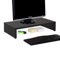 IDIMEX Support d'écran d'ordinateur Monitor, réhausseur pour Moniteur avec Tablette de séparation Dimensions 50 x 10 x 27 cm, en mélaminé Noir Mat