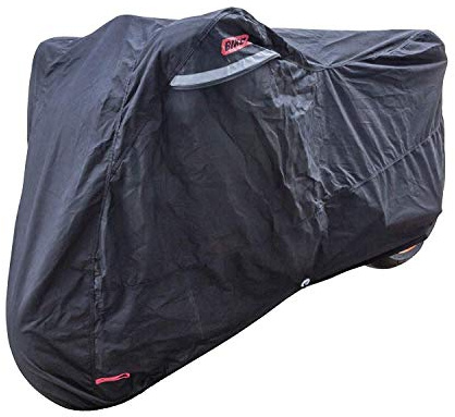 Bike It Motorcycle Indoor Dust Cover - Garage Cover for Motorbike Storage - Black (Large (650-1100cc))