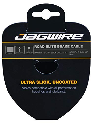 Jagwire - Cavo Freno Route-Elite Polished Ultra-Slick Stainless-1,5 x 2000 mm-SRAM/Shimano 96EL2000, Unisex, Adulto, Grigio