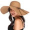 Lanzom Damen s Cap Strand Sonnenhut UPF Wide Brim Strohhut Floppy Faltbare roll up 50+ Style D-Khaki One Size